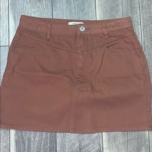 Forever 21 Orange Denim Skirt